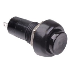 Black On-(Off) Momentary Round Push Button Switch 12mm SPST Black On-(Off) Momentary Round Push Button Switch 12mm SPST