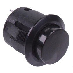 Black Push-Fit 16mm Momentary Off-(On) Push Button Switch 3A SPST Black Push-Fit 16mm Momentary Off-(On) Push Button Switch 3A SPST