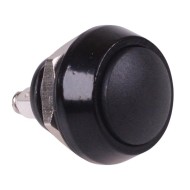 Black Round Off-(On) Momentary 12mm Metal Push Button Switch Screw IP65 SPST Black Round Off-(On) Momentary 12mm Metal Push Button Switch Screw IP65 SPST