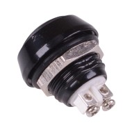 Black Round Off-(On) Momentary 12mm Metal Push Button Switch Screw IP65 SPST Black Round Off-(On) Momentary 12mm Metal Push Button Switch Screw IP65 SPST