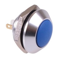 Blue Off-(On) 16mm Metal Round Push Button Switch IP65 SPST Blue Off-(On) 16mm Metal Round Push Button Switch IP65 SPST