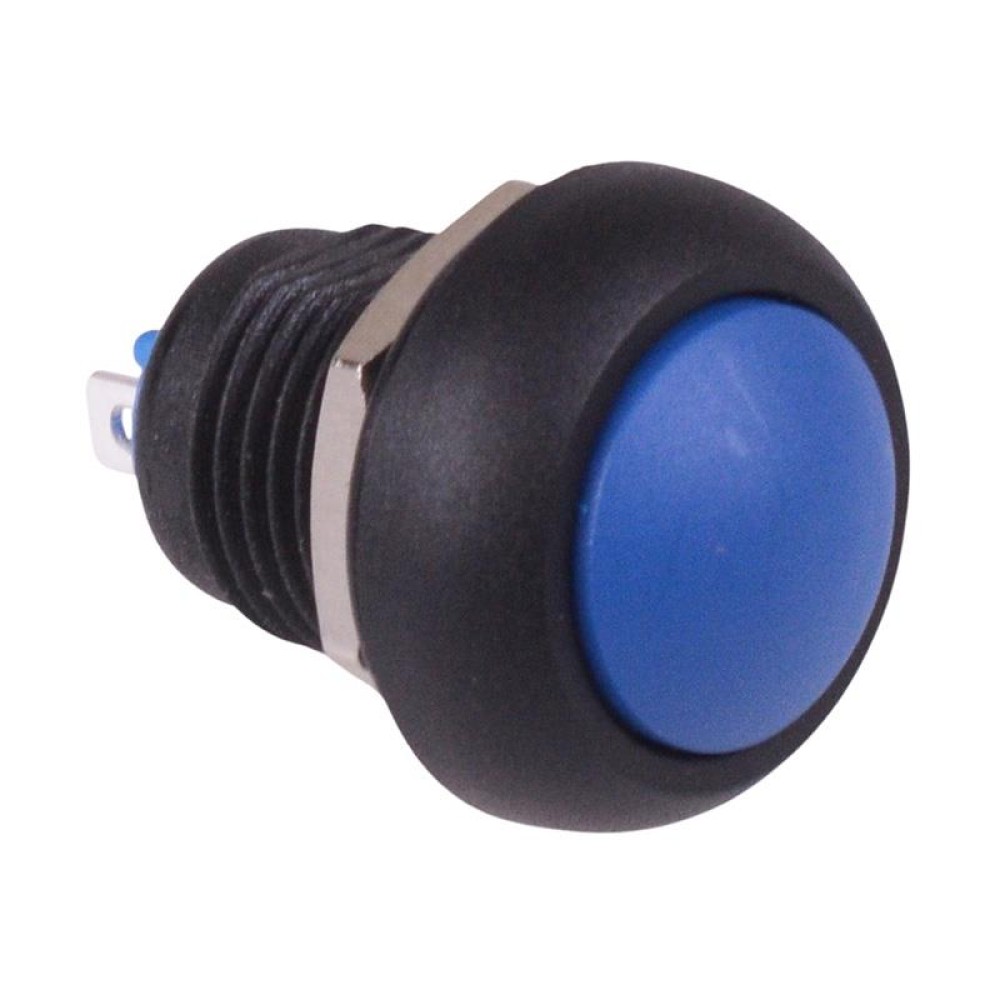 Blue On-Off Latching 12mm Waterproof Push Button Switch IP65