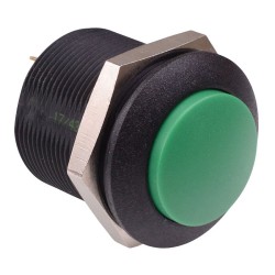 Green Latching Push Button Switch Round Actuator 24.2mm DPST FPAR1B1432X0X 