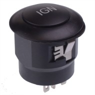 Blue illuminated On-Off Latching 26mm Push Button Switch DPST FPBR1D1222A12D5  Blue illuminated On-Off Latching 26mm Push Button Switch DPST FPBR1D1222A12D5