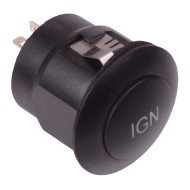 Blue illuminated On-Off Latching 26mm Push Button Switch DPST FPBR1D1222A12D5  Blue illuminated On-Off Latching 26mm Push Button Switch DPST FPBR1D1222A12D5