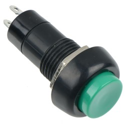 Green Off-(On) Momentary Round Push Button Switch 12mm SPST Green Off-(On) Momentary Round Push Button Switch 12mm SPST