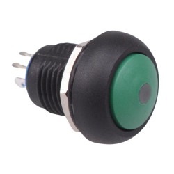 Green On-Off Latching 12mm Red LED Push Button Switch IP65 SPST
