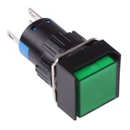 Green Square Momentary 16mm Push Button Switch NO/NC 12V Green Square Momentary 16mm Push Button Switch NO/NC 12V