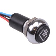 Heated Rear Windscreen illuminated Automotive Momentary 12mm Push Button Switch SPST IP67 Heated Rear Windscreen illuminated Automotive Momentary 12mm Push Button Switch SPST IP67