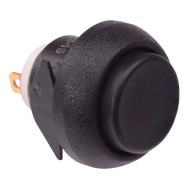Black Momentary Snap-In 12mm Push Button Switch SPST IP67 IBP3SAD200  Black Momentary Snap-In 12mm Push Button Switch SPST IP67 IBP3SAD200
