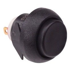 Black Momentary Snap-In 12mm Push Button Switch SPST IP67 IBP3SAD200  Black Momentary Snap-In 12mm Push Button Switch SPST IP67 IBP3SAD200
