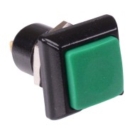 Green Square Latching 12mm Push Button Switch SPST IP67 IPC1SAD3  Green Square Latching 12mm Push Button Switch SPST IP67 IPC1SAD3