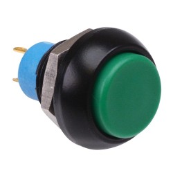 Green Momentary 12mm Push Button Switch Flat Actuator SPST IP67 IPP3SAD3 