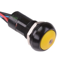 Yellow illuminated Round Latching 12mm Push Button Switch SPST IP67 IPR1FAD5L0Y Yellow illuminated Round Latching 12mm Push Button Switch SPST IP67 IPR1FAD5L0Y