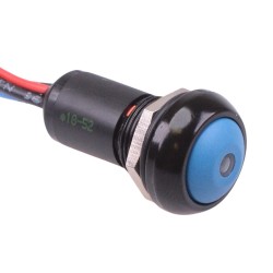 Red LED Round Momentary NO Prewired Push Button Switch SPST IP67 IPR3FAD1L0S 