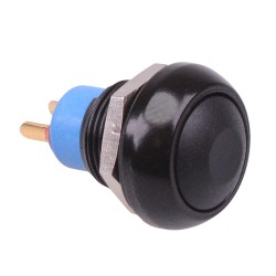 Black Momentary Round 12mm Push Button Switch SPST IP67 IPR3SAD2X1207  Black Momentary Round 12mm Push Button Switch SPST IP67 IPR3SAD2X1207
