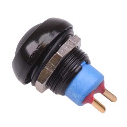 Black Momentary Round 12mm Push Button Switch SPST IP67 IPR3SAD2X1207  Black Momentary Round 12mm Push Button Switch SPST IP67 IPR3SAD2X1207
