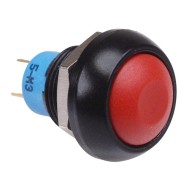 Red Momentary 12mm Push Button Switch SPST IP67 IPR3SAD6  Red Momentary 12mm Push Button Switch SPST IP67 IPR3SAD6