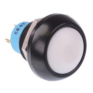 White Momentary 12mm Push Button Switch SPST IP67 IPR3SAD7/1  White Momentary 12mm Push Button Switch SPST IP67 IPR3SAD7/1