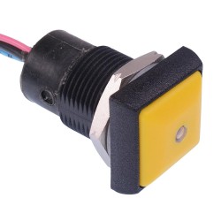 Yellow LED Yellow Button Square 16mm Momentary NO Push Button Switch Prewired IP67 IRC3F452L0Y Yellow LED Yellow Button Square 16mm Momentary NO Push Button Switch Prewired IP67 IRC3F452L0Y
