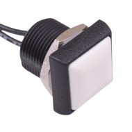 White Square 16mm Momentary NO Push Button Switch Prewired IP67 IRC3F472  White Square 16mm Momentary NO Push Button Switch Prewired IP67 IRC3F472