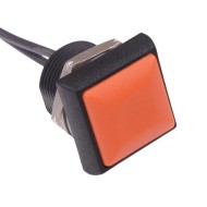 Orange Square 16mm Momentary NO Push Button Switch Prewired IP67 IRC3F492  Orange Square 16mm Momentary NO Push Button Switch Prewired IP67 IRC3F492