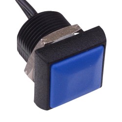 Dark Blue Square 16mm Momentary NO Push Button Switch Prewired IP67 IRC3F4B2  Dark Blue Square 16mm Momentary NO Push Button Switch Prewired IP67 IRC3F4B2