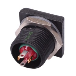 Green LED Black Button Square 16mm Momentary NO Push Button Switch IP67 IRC3S422L0G 