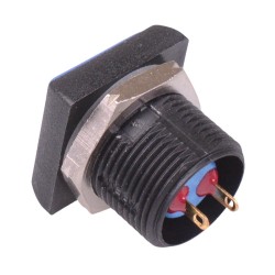 Dark Blue Square 16mm Momentary NO Push Button Switch IP67 IRC3S4B2 