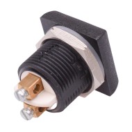 White Square 16mm Momentary NO Push Button Switch Screw Terminals IP67 White Square 16mm Momentary NO Push Button Switch Screw Terminals IP67