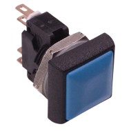 Blue Square 16mm Momentary Push Button Switch DPDT 5A IP67 IRC8Z212  Blue Square 16mm Momentary Push Button Switch DPDT 5A IP67 IRC8Z212