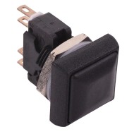 Black Square 16mm Momentary Push Button Switch DPDT 5A IP67 IRC8Z222  Black Square 16mm Momentary Push Button Switch DPDT 5A IP67 IRC8Z222