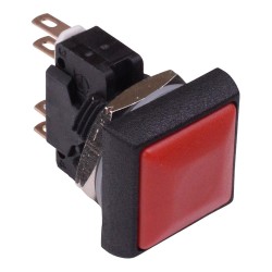 Red Square 16mm Momentary Push Button Switch DPDT 5A IP67 IRC8Z262 
