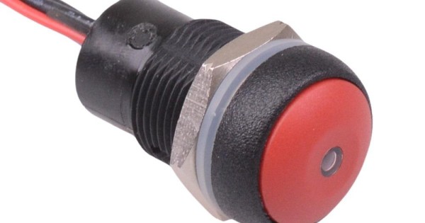 Red LED Button Round 16mm Momentary NO Push Button Switch