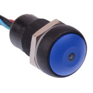 Blue LED Blue Button Round 16mm Momentary Push Button Switch Prewired IP67 Blue LED Blue Button Round 16mm Momentary Push Button Switch Prewired IP67