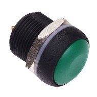 Green Momentary 16mm Push Button Switch SPST IP67 IRR3S432  Green Momentary 16mm Push Button Switch SPST IP67 IRR3S432
