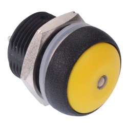 Yellow Button Round 16mm Momentary Push Button Switch IP67 IRR3S452L0Y 