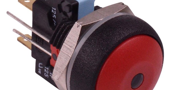 Red Button Round 16mm Momentary Push Button Switch SPDT