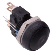 Blue LED Black Button Round 16mm Momentary Push Button Switch DPDT 5A IP67 IRR8Z222L0B  Blue LED Black Button Round 16mm Momentary Push Button Switch DPDT 5A IP67 IRR8Z222L0B