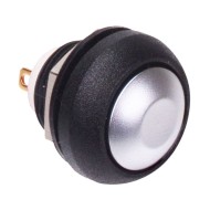 Chrome Momentary 12mm Push Button Switch SPST IP67 ISR3SADA00  Chrome Momentary 12mm Push Button Switch SPST IP67 ISR3SADA00
