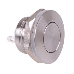Off-(On) Momentary 12mm Flat Push Button Switch Stainless Steel IP67 Off-(On) Momentary 12mm Flat Push Button Switch Stainless Steel IP67