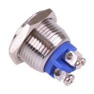 Off-(On) Momentary 16mm Metal Push Button Switch SPST Screw Terminals Off-(On) Momentary 16mm Metal Push Button Switch SPST Screw Terminals