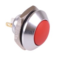 Red Off-(On) 16mm Metal Round Push Button Switch IP65 SPST Red Off-(On) 16mm Metal Round Push Button Switch IP65 SPST