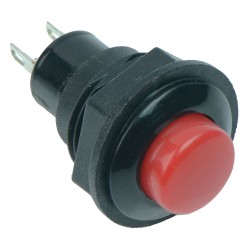 Red Off-(On) Low Profile Round 12mm Momentary Push Button Switch 1.5A SPST