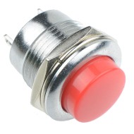 Red Off-(On) Metal Low Profile 16mm Round Momentary Push Button Switch 3A SPST Red Off-(On) Metal Low Profile 16mm Round Momentary Push Button Switch 3A SPST