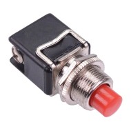 Red Off-(On) Momentary 12mm Push Button Switch SPST 4A Red Off-(On) Momentary 12mm Push Button Switch SPST 4A