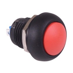 Red On-Off Latching 12mm Waterproof Push Button Switch IP65 SPST