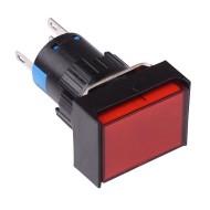 Red Rectangle Momentary 16mm Push Button Switch NO/NC 12V Red Rectangle Momentary 16mm Push Button Switch NO/NC 12V