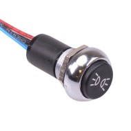Side Lights illuminated Automotive Momentary 12mm Push Button Switch SPST IP67 Side Lights illuminated Automotive Momentary 12mm Push Button Switch SPST IP67