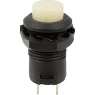 White Off(On) Momentary Round 12mm Switch SPST White Off(On) Momentary Round 12mm Switch SPST